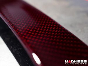 FIAT 500 ABARTH Rear Spoiler Extension - Carbon Fiber - Dark Red